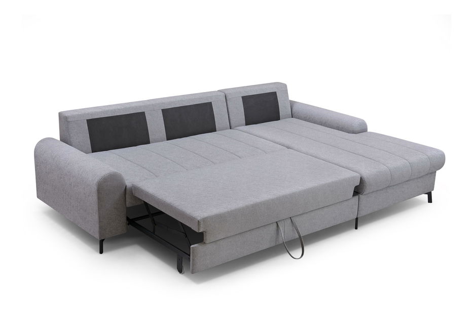 Rohová sedacia súprava Akitu (sivá) (P)