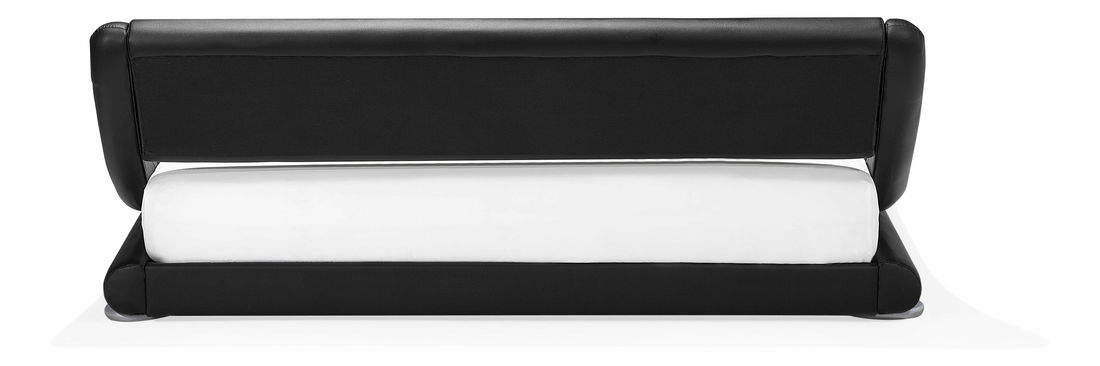 Pat matrimonial 160 cm AVENUE (cu somieră) (negru mat)