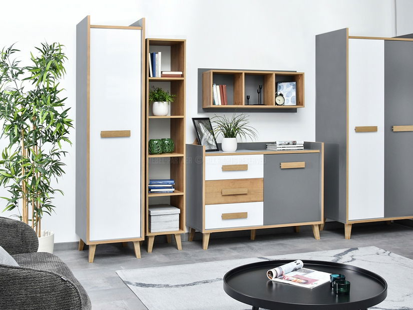 Mobilier living Semivacias 05 (alb)