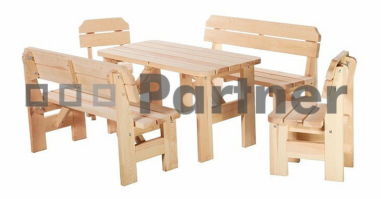 Záhradný detský nábytok Borovica masív