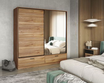 Šatníková skriňa s posuvnými dverami Benson MA62 (dub mauvella) (so zrkadlom)