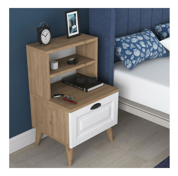 Noptieră Sivadu 1 (nuc + alb) *vânzare