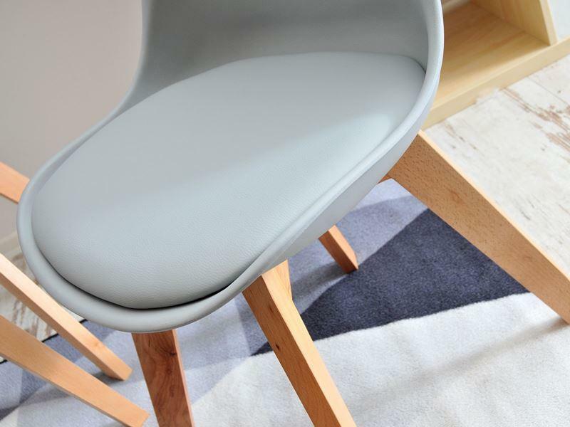 Scaun Large Wood (gri + negru)