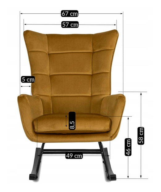 Hintafotel Jasusas (mustár) 