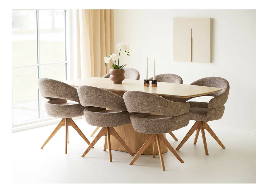 Blagovaonski stol Nealina 3 (prirodna + kamen)