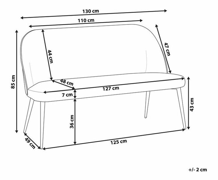 Pohovka dvojsedačka ORIUS (zelená)