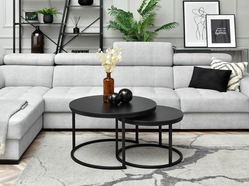 Set 2 măsuțe cafea Novedosa (negru)