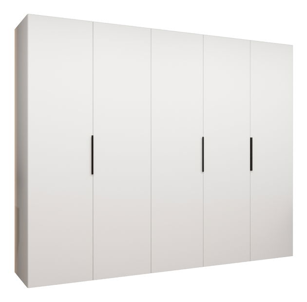 Ruhásszekrény 250 cm Mirabella 1 (fehér + fekete)