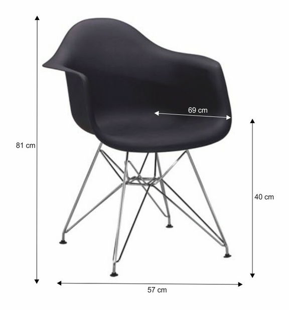 Jedálenská stolička Feman new (čierna)