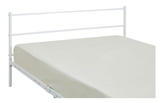 Metalni krevet 180 cm Bengrea 0501 (bijela) (s podnicom)