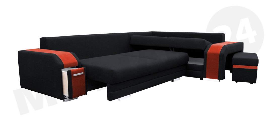 Rohová sedacia súprava Sally (tmavosivá + stredne sivá)