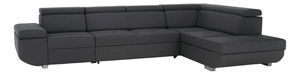 Rohová sedačka Meven (tmavosivá) (P)