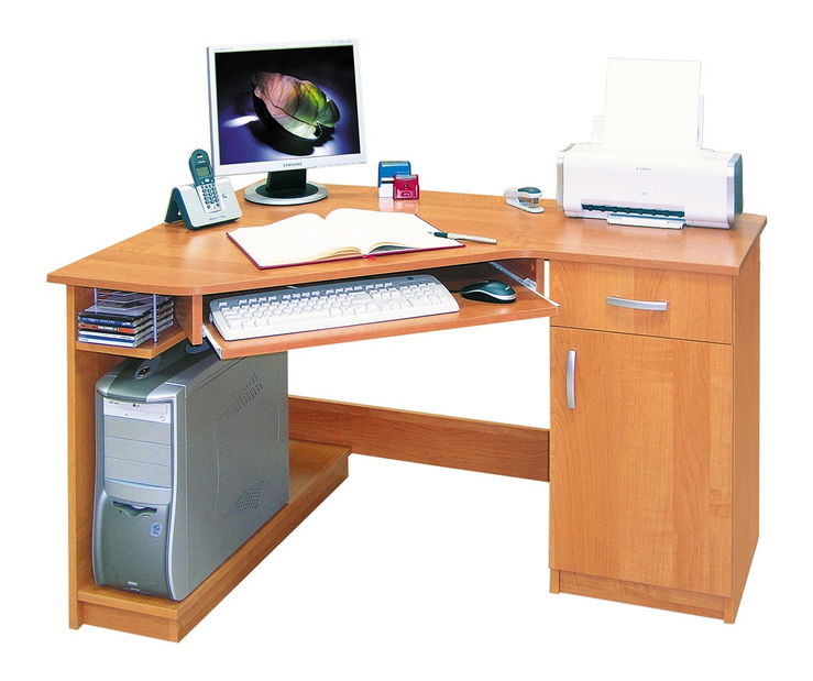 Rohový PC stolík Karino L / P