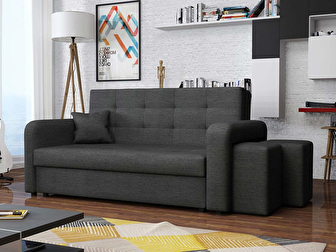 Sofa s tabureima III Candy (crna)