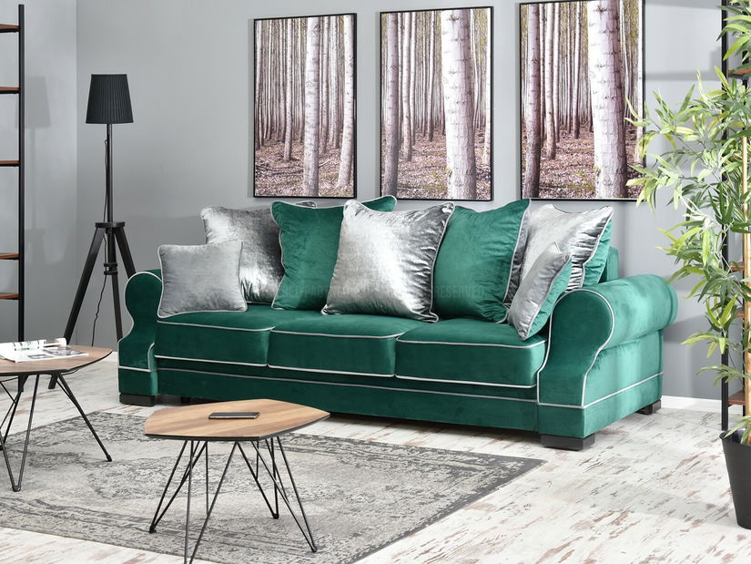 Canapea Canapea trei locuri Taskent (verde + negru)
