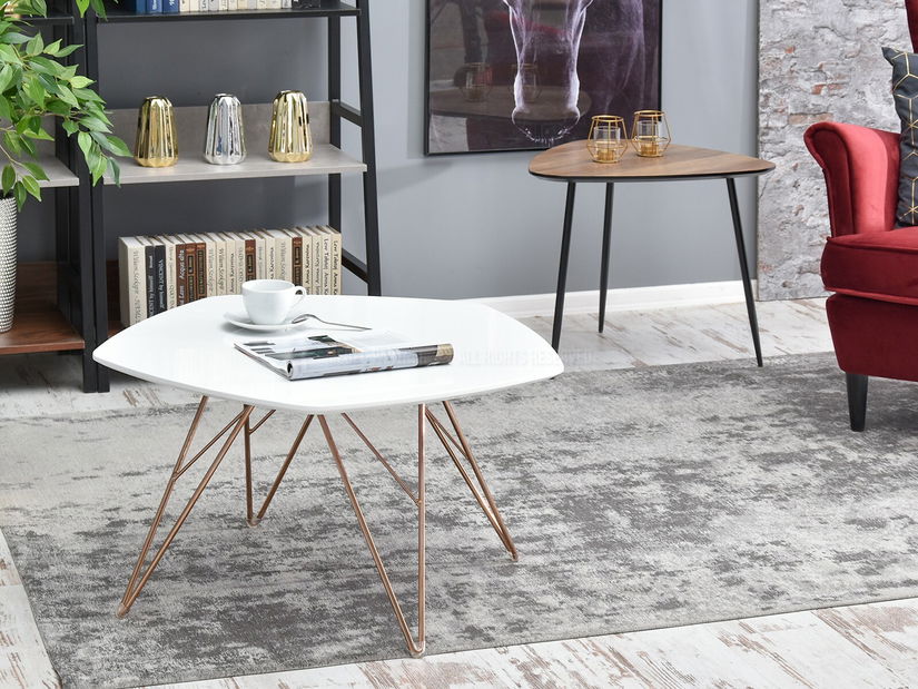 Măsuță de cafea Petal Zest Xl (alb + negru)