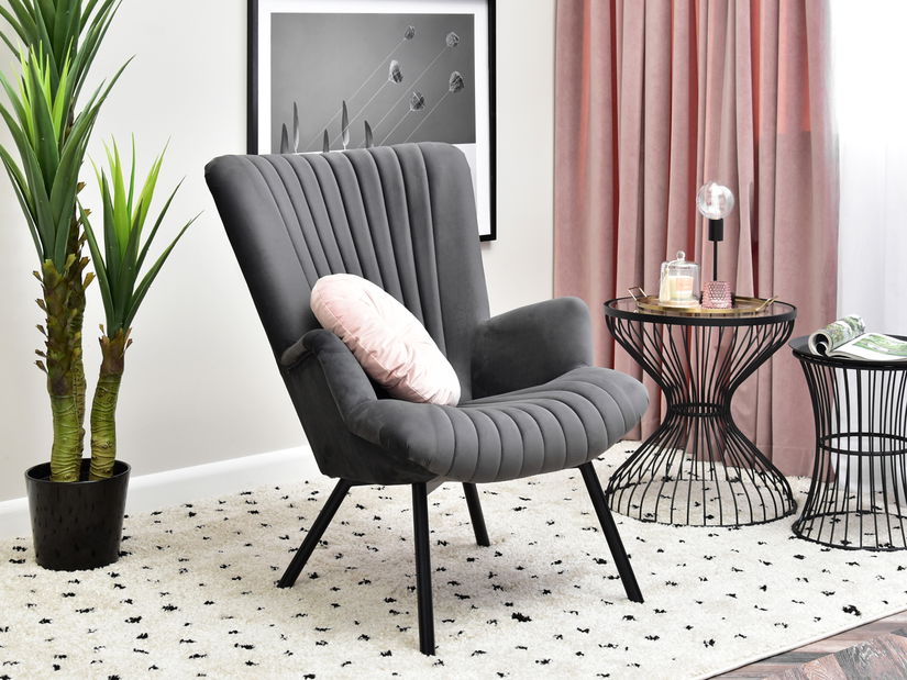 Relaxačné kreslo Lanzaris (grafitová + čierna)