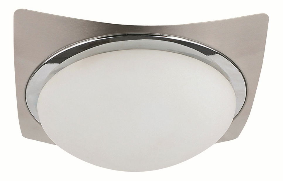 Stropné svietidlo Princessa 3665 (saténová chrómová + chrómová + opálové sklo)