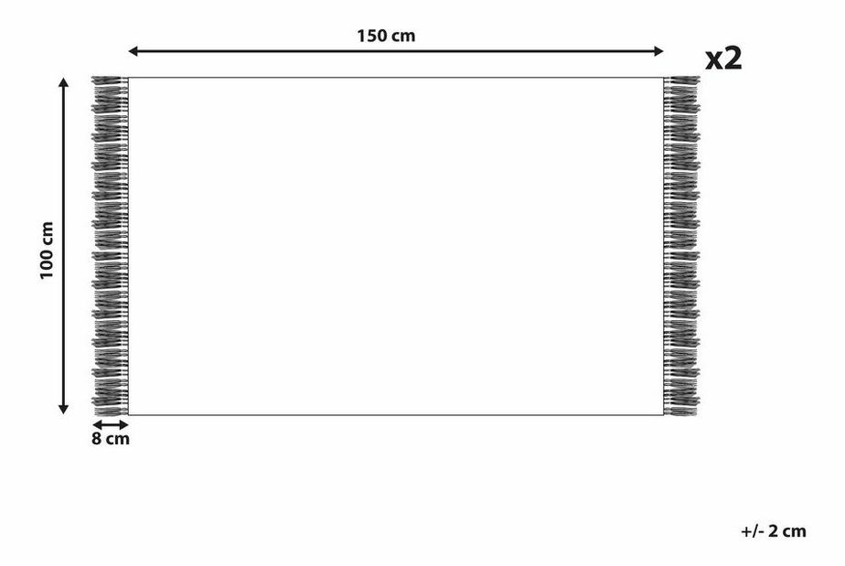 Törölközőkészlet (2 db.) Annette (szürke)