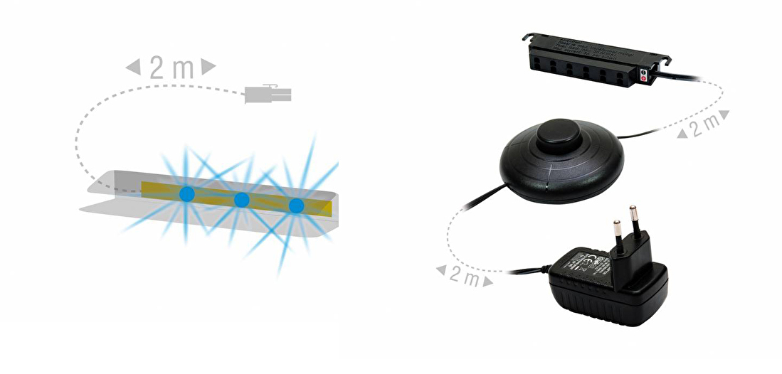 Osvetlenie Nábytku Led modré (s napájaním)
