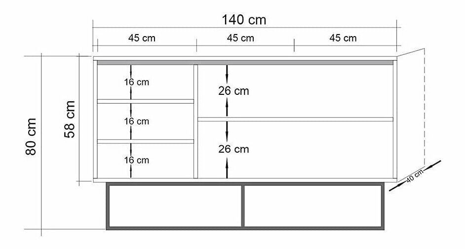 Široká skrinka Kvantum