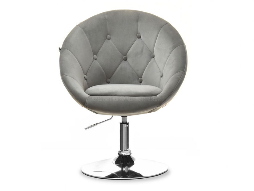 Fotel Lush 3 (szürke + króm)