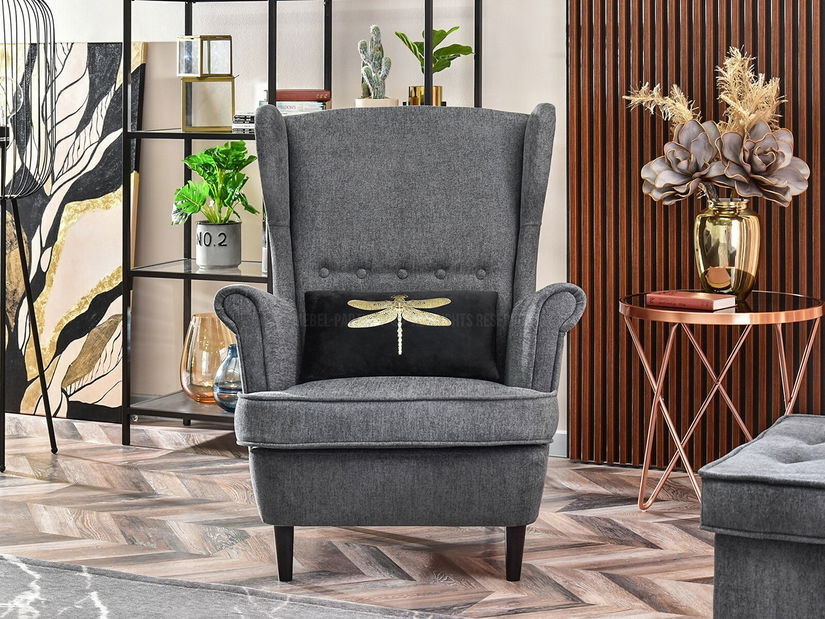 Relaxačné kreslo Margis (grafitová + čierna)