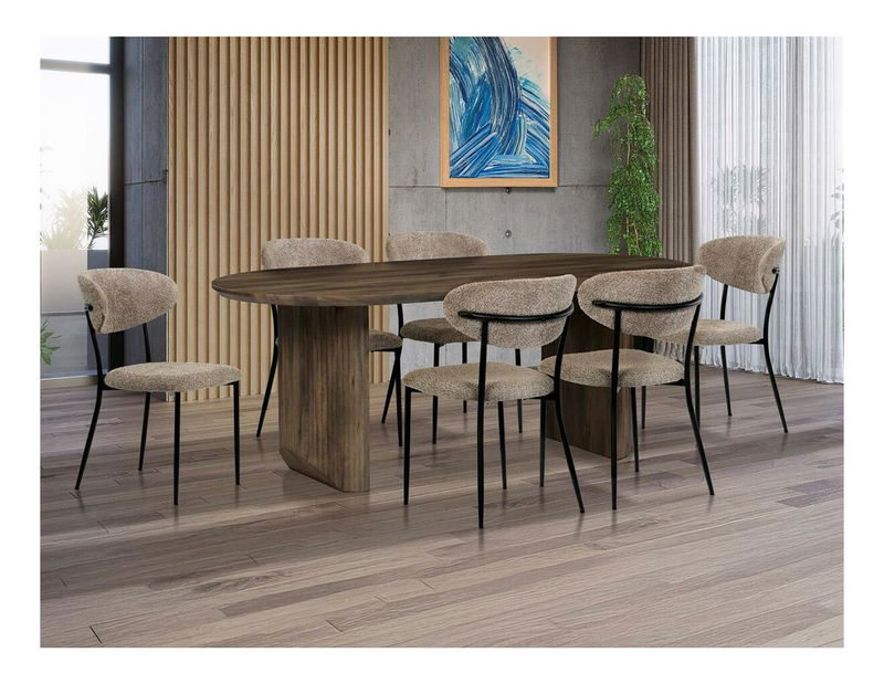 Masă sufragerie Homenajaba (nuc) (pentru 10 persoane)