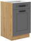 Alsó konyhaszekrény Lucid 50 D 1F 1S BB (korpus: artisan tölgy + front: mdf porszürke)