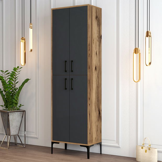 Ormarić za obuću Berina 1 (orah + antracit)