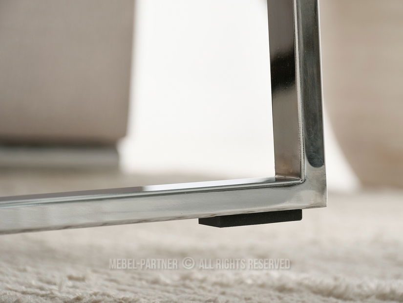 Dohányzóasztal Natol (szürke márvány + króm)