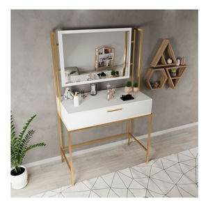 Toaletni stolić Modem L747 (bijela + zlatna)