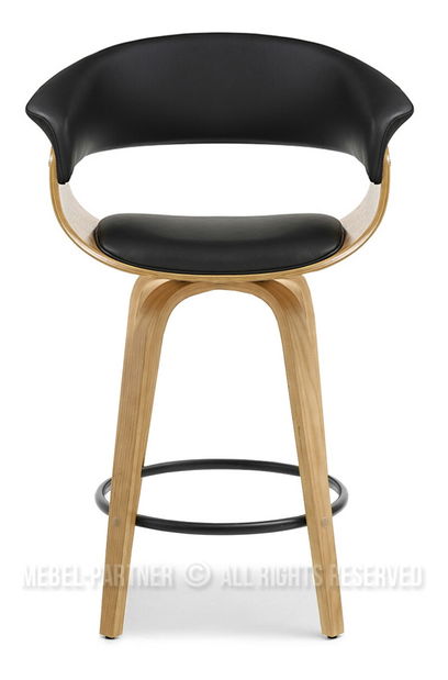 Scaun bar Elynah 65 (negru + stejar)