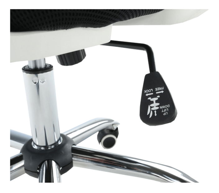 Fotoliu de birou Leledo gri + negru