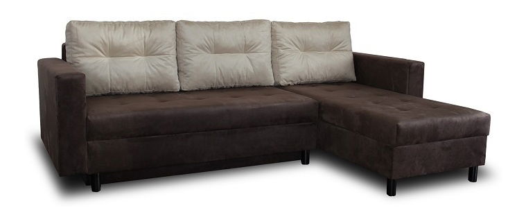 Rohová sedačka Bastila (hnedá + béžová) (P)