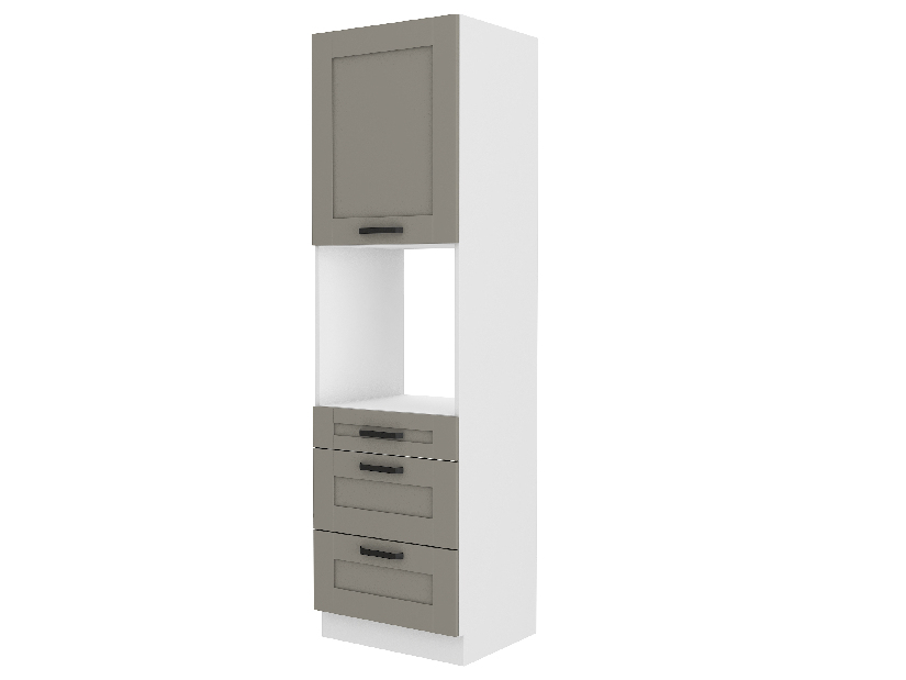 Dulap de bucătărie pentru alimente Lucid 60 DPS 210 3S 1F (claygrey + alb)