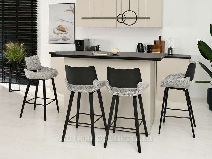 Stolička Glen H (čiernošedá + čierna)