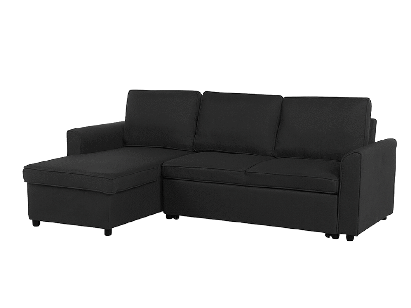 Sarokkanapé Narpes (fekete) (tárolóhellyel) (B)