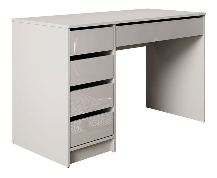 PC asztal Heranor (fehér + fényes fehér)