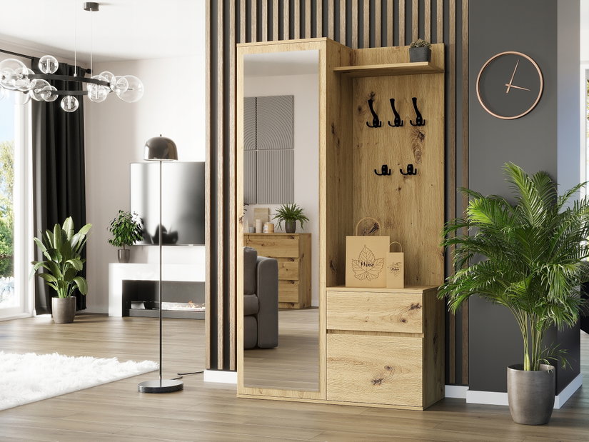 Set mobilier hol Viliana (artizanal) (cu oglindă)