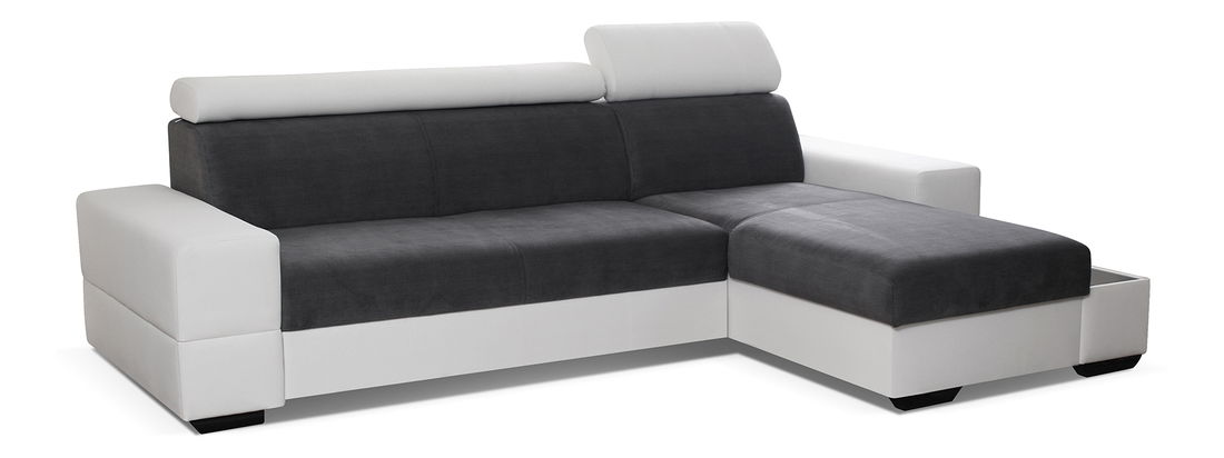 Colțar Lacey (Alb + Gri) (D)