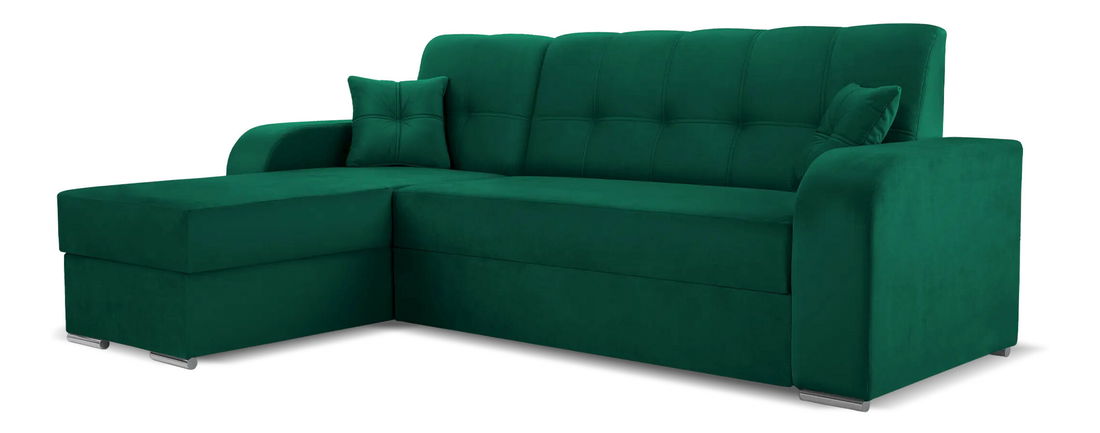 Sarokkanapé Ottawa (sötétzöld) (B)