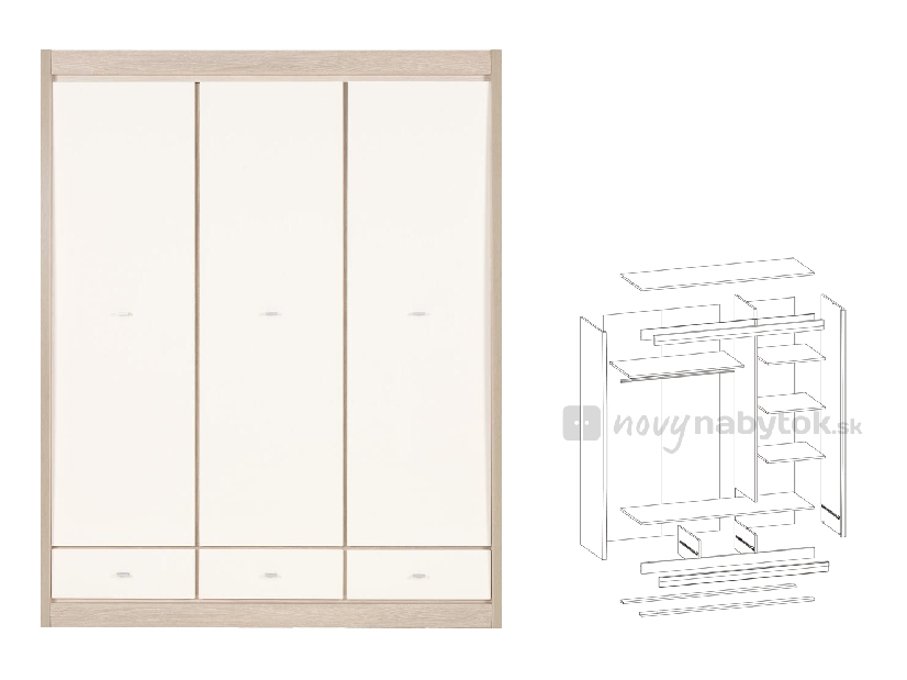 Šatníková skriňa Alec AX 10