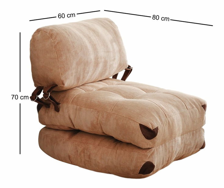 Széthúzható kanapé Fawaris (barna)