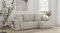 Rohová sedačka Solina (mliečna) (P)