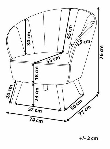 Fotelja Daka (ružičasta)
