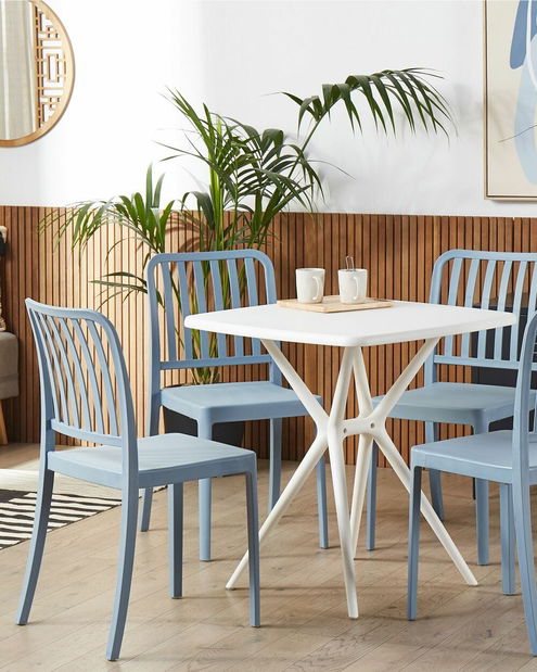 Set 4 ks záhradných stoličiek Sinnamon (modrá) 