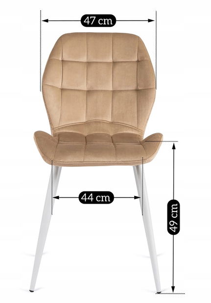 Blagovaonska stolica Ligado (bež + bijela) 