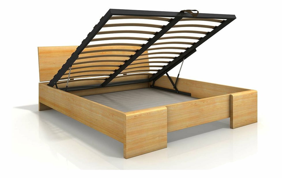 Manželská posteľ 200 cm Naturlig Blomst High BC (borovica) (s roštom)