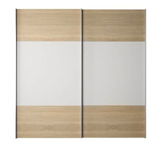 Skriňa s posuvnými dverami Gabreola (dub sonoma + biela)